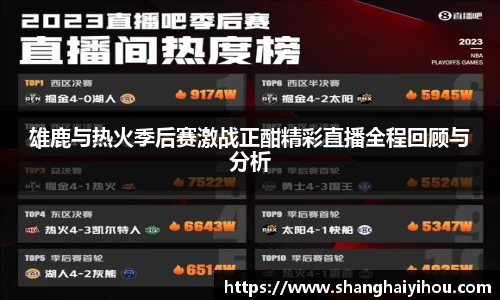 雄鹿与热火季后赛激战正酣精彩直播全程回顾与分析
